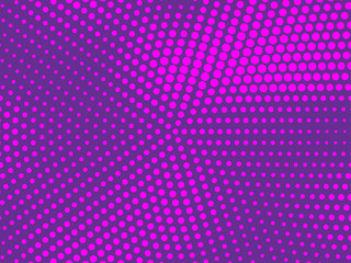 Pink-violet, purple halftone background. Digital gradient. Abstract backdrop with circles, point, dots