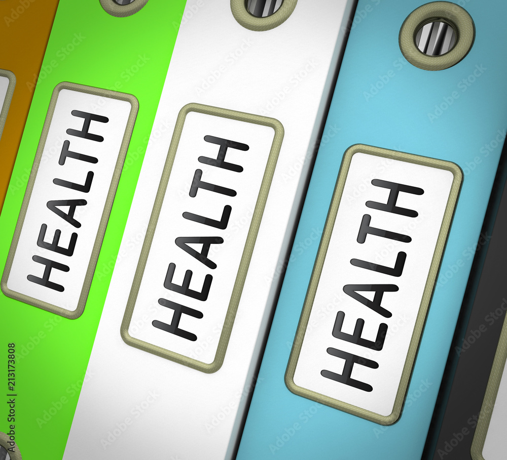Poster big data health medical database 3d rendering