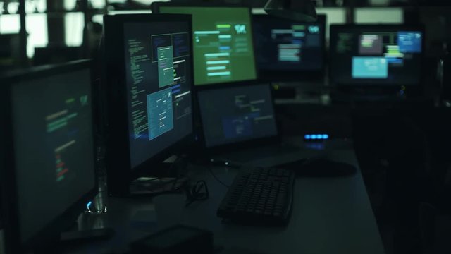 Developer and hacker workstation with multiple screens