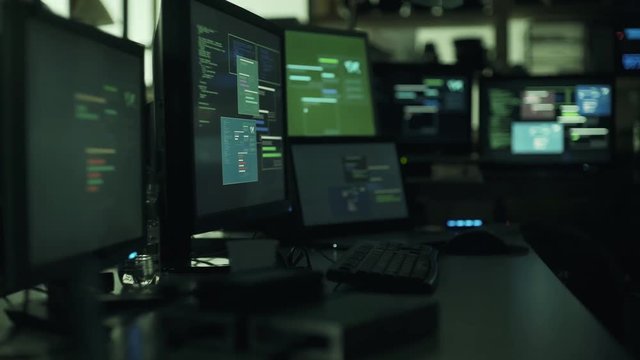Developer and hacker workstation with multiple screens