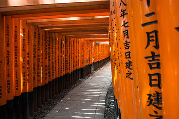 Fushima Inari orange gates in Japan