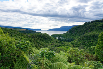 Fototapeta na wymiar Lake Tarawera lookout near Rotorua