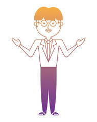 cartoon businessman icon