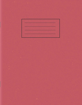 Blank school notepad template. Empty exercise book cover.