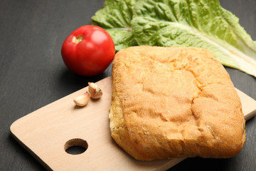 Ingredients for cooking bruschetta