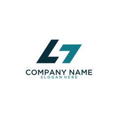 LT letter abstract logo design