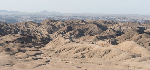 Fototapeta na wymiar View of Desert Landscape Moon landscape Namibia