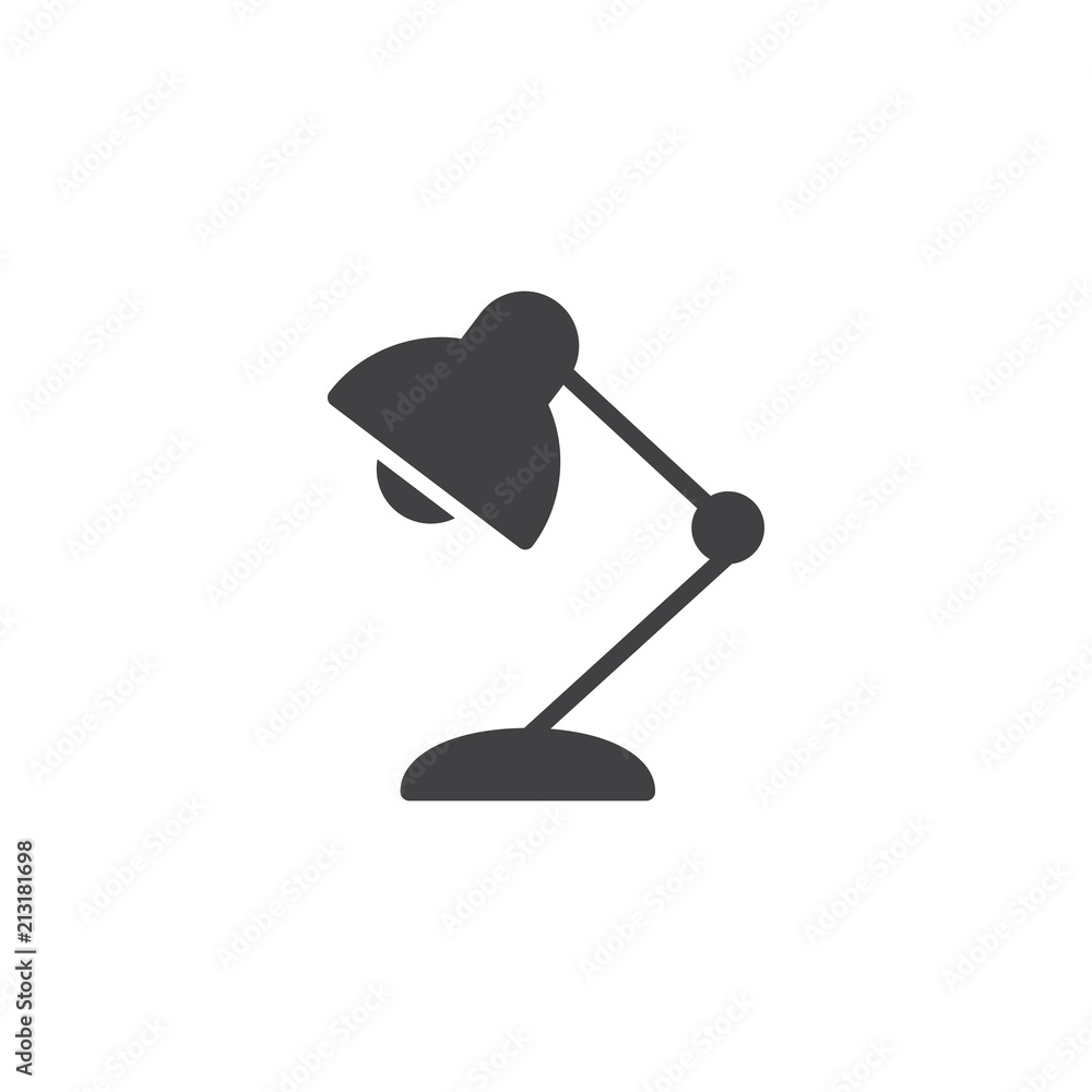Aufkleber desk lamp vector icon. filled flat sign for mobile concept and web design. table lamp simple solid i