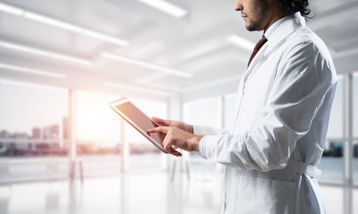 Medical industry concept by means of successful doctor