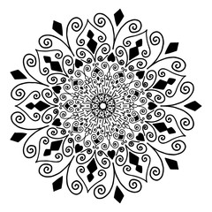 Mandalas for coloring  book. Decorative round ornaments. Unusual flower shape. Oriental vector, Anti-stress therapy patterns. Weave design elements. Yoga logos Vector.