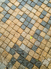 Cobblestone pavement background
