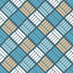Seamless abstract geometric pattern. Texture of strips and rhombuses. Textile rapport.