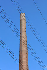 Fototapeta premium Schornstein Kamin Industrie 