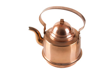 Vintage copper brass tea pot