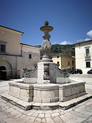 Fototapeta na wymiar Cerreto Sannita - Fontana dei Delfini