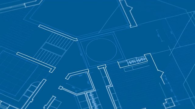 Architecture design: blueprint plan - vector illustration of a plan modern residential building / technology, industry, business concept illustration: real estate, building, construction, architecture