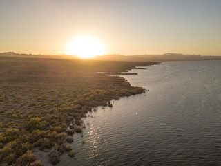 lake mohave at sunset