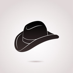 Cowboy hat vector icon.