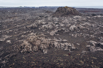 Volcanic area called Stampar in Reykjanes Peninsula in Iceland
