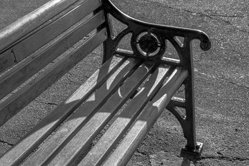 Shadows on an Old Bench