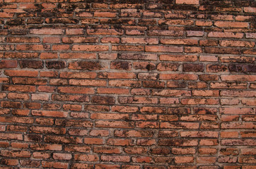 Old Brown brick wall background. Grunge texture.