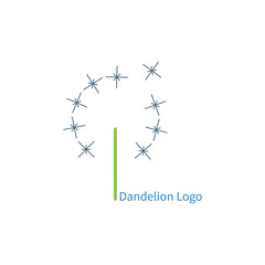 dandelion logo. dandelion icon vector illustration eps 10.