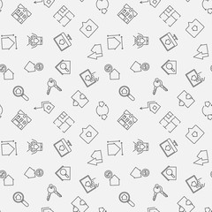 Real Estate simple vector seamless pattern