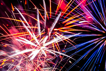 Colorful Fireworks Explosion Abstract