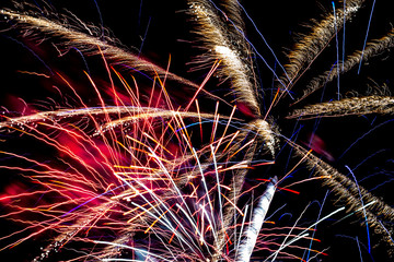Colorful Fireworks Explosion Abstract