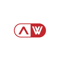 Initial Letter AW Logo Template Design
