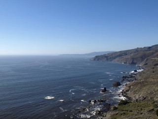 Fototapeta na wymiar Rugged Marin Coastline and Pacific Ocean