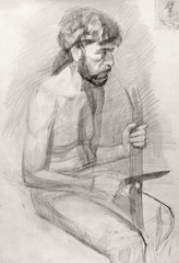 portrait, Pencil drawing, sketch