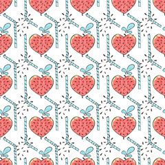 Watermelon watercolor digital paper seamless pattern summer background
