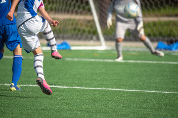 高校サッカー試合風景