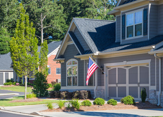 Townhouse with Flag