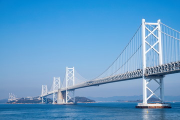 Fototapeta na wymiar Seto Ohashi Bridge in seto inland sea,kagawa,shikoku,japan