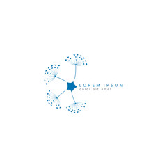 dandelion icon. dandelion logo vector illustration eps 10.