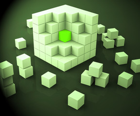 Obraz premium Code Breaker Decoded Data Hack 3d Rendering