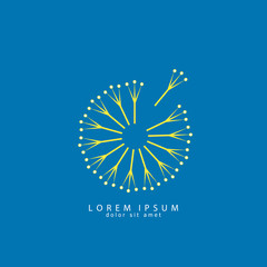 dandelion logo vector illustration eps 10. dandelion icon