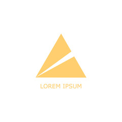 pyramid logo vector illustration. triangle logo . modern logo. 