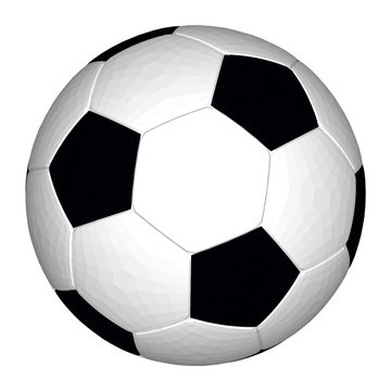 Soccer ball black and white vector illustration