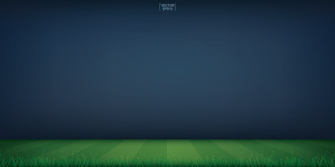 Naklejka premium Soccer field or football field stadium background. Vector.