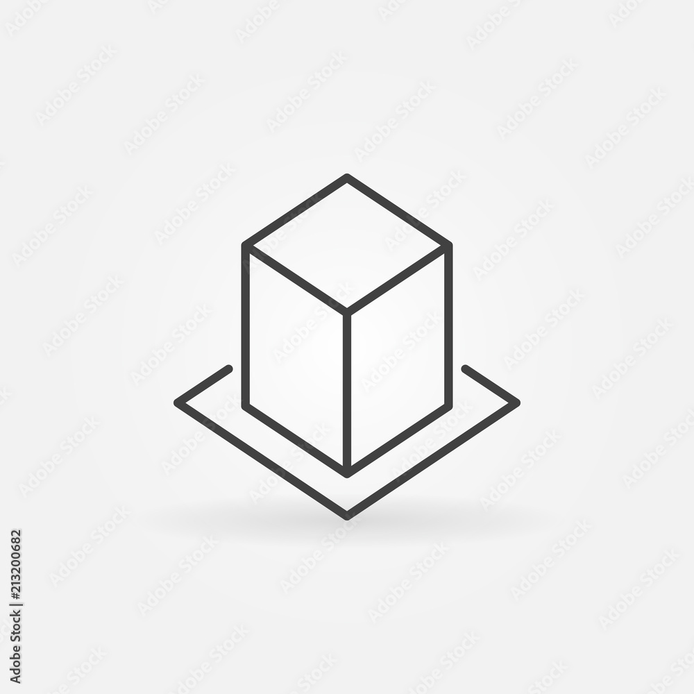 Poster ar simple linear icon. vector augmented reality symbol