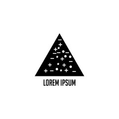 pyramid logo vector illustration. triangle logo . modern logo. 