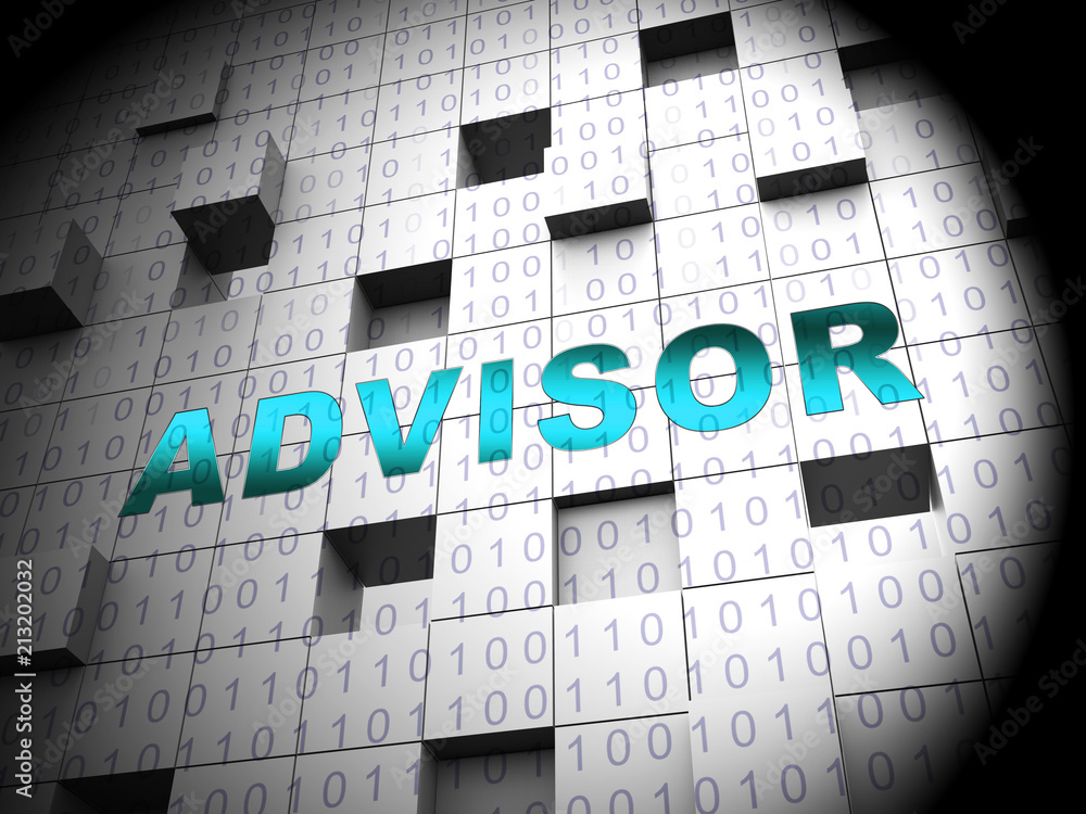 Aufkleber bot advisor chatbot assistance help 3d rendering