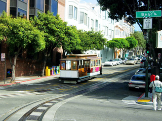 Fototapeta na wymiar Tram, San Francisco
