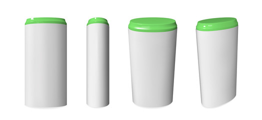 Sweetener tablet dispenser mockup. Realistic vector template.