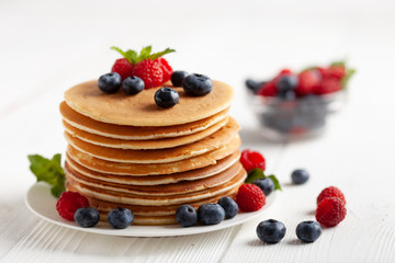 American blueberry pancakes