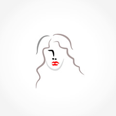 face hair icon vector 