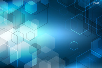 Abstract blue technology background.Vector.